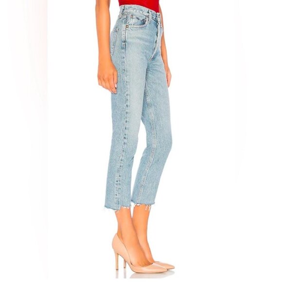 AGOLDE Riley High Rise Straight Crop in Zephyr Style A056D-811, Size 25 - Picture 11 of 15